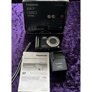 Panasonic Lumix DMC-ZS7 Digital Camera With Charger Battery SD Card Box Booklet